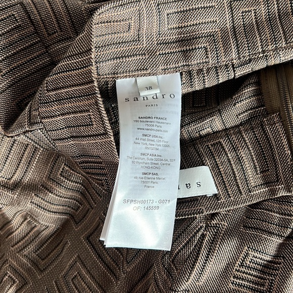 SANDRO Short patterned jacquard skort 38 - Picture 10 of 10